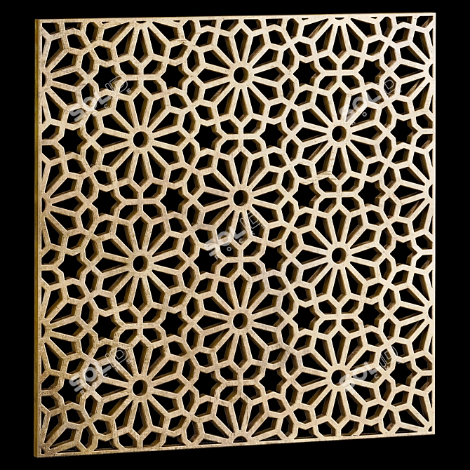 Square Decorative Panel Set 27 3D model image 3