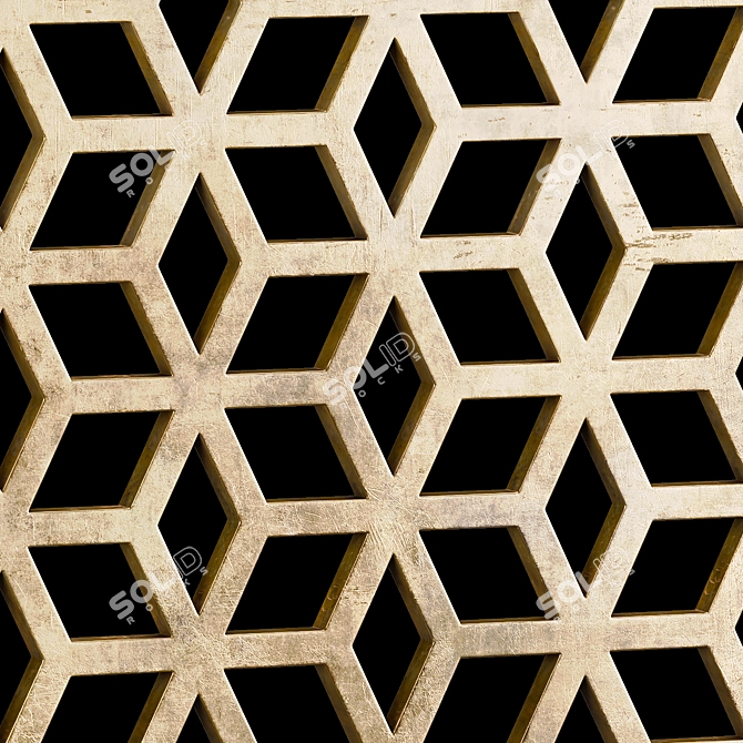 Square Decorative Panel Set 27 3D model image 4