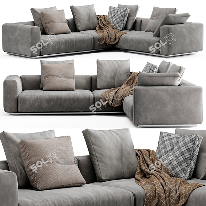 Modern Flexform Lario Sofa Design 3D model image 1