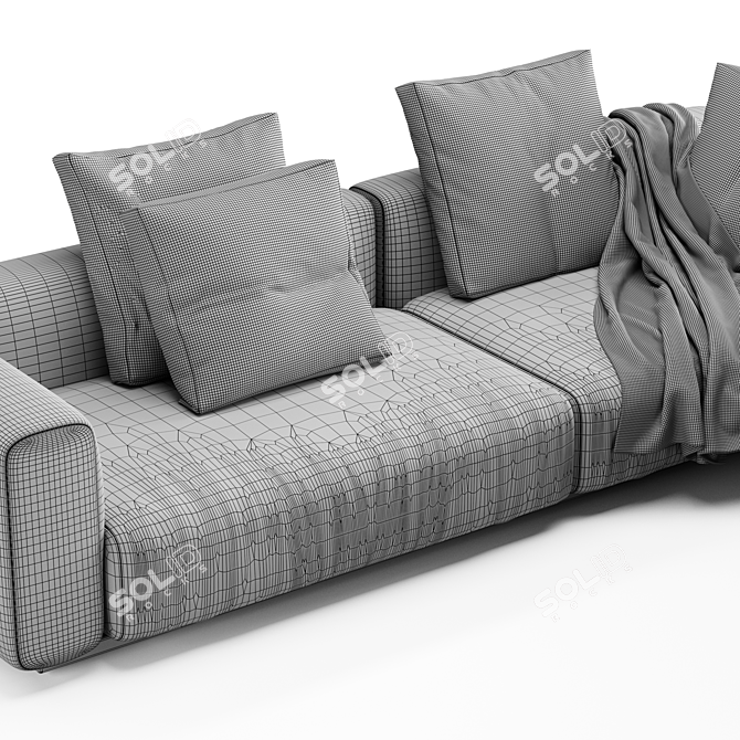 Modern Flexform Lario Sofa Design 3D model image 6