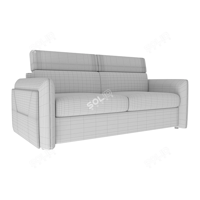 Arbus Arctic Blue Hogan Sofa 3D model image 3