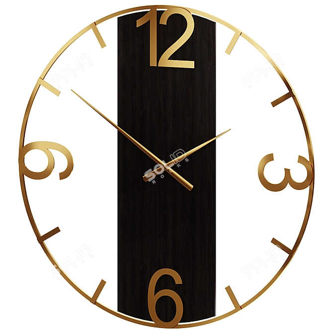 Elegant Wall Clock 203136 Gray 3D model image 1