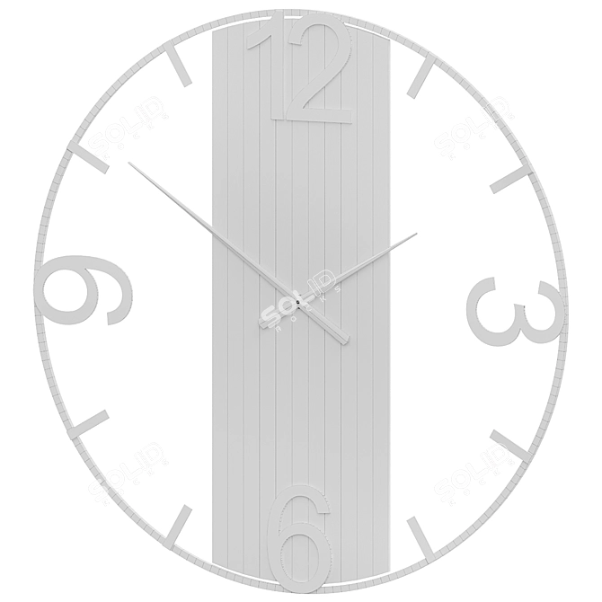 Elegant Wall Clock 203136 Gray 3D model image 2