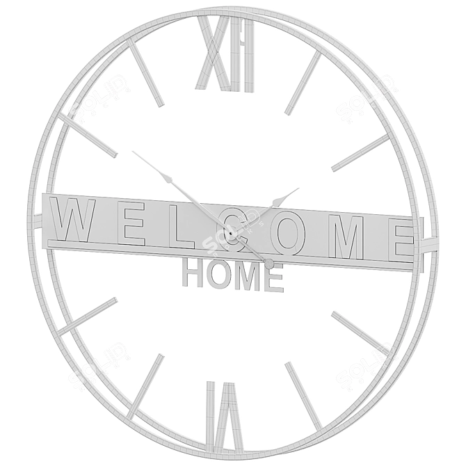 HD19B0016 50cm Wall Clock 3D model image 2