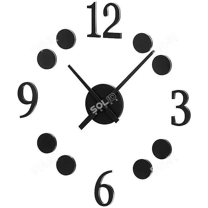 Modern Wall Clock HX9000160 11cm 3D model image 1