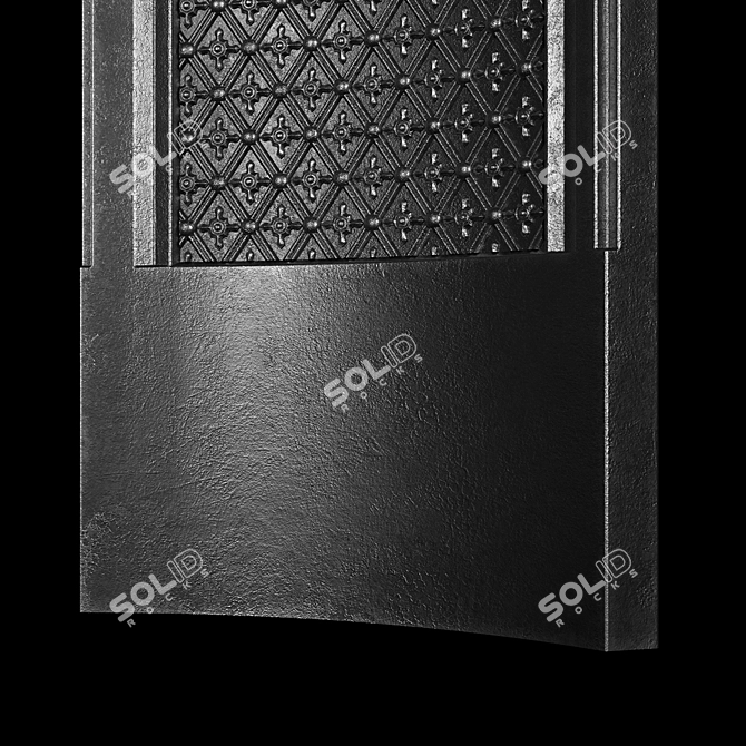 Cast Iron Fireplace Insert Kit 3D model image 3