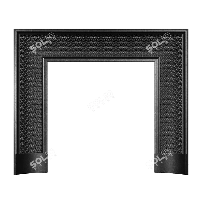 Cast Iron Fireplace Insert Kit 3D model image 5