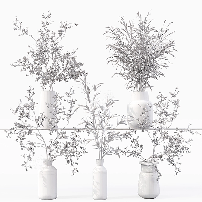 Premium Indoor Plant Model Kit 3D model image 7