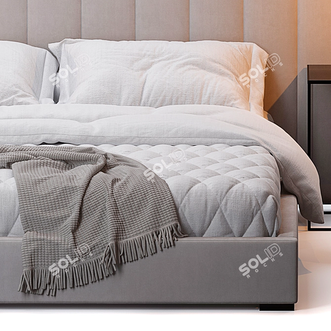 Modena Bedframe, Sleek Design 3D model image 3