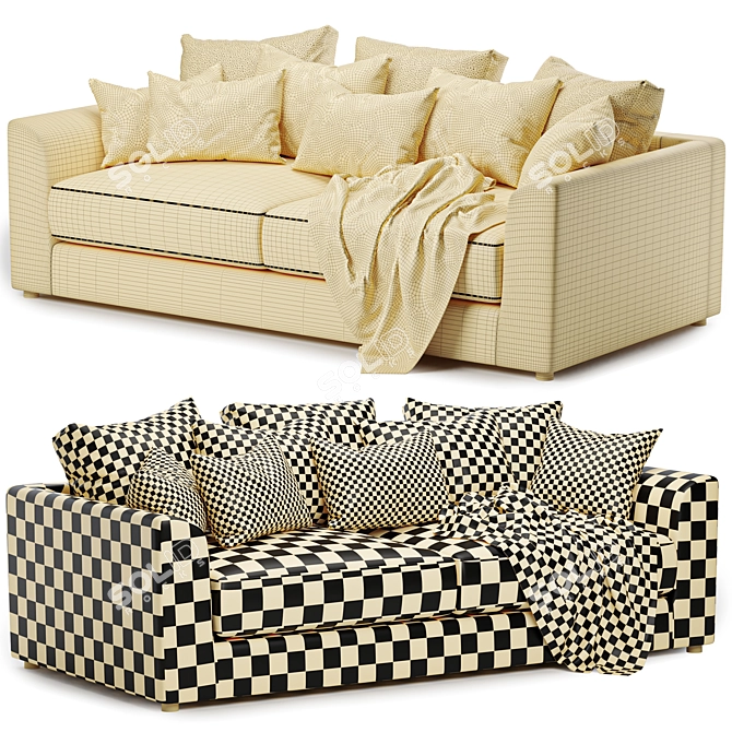 Elegant Jessie Sofa | Plush Airforce 3D model image 4