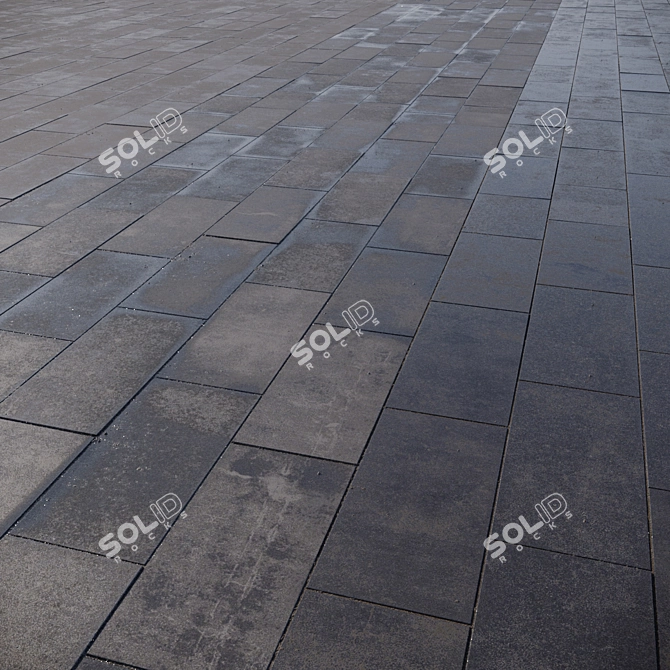 Seamless 3D Pavement Tiles 3D model image 1