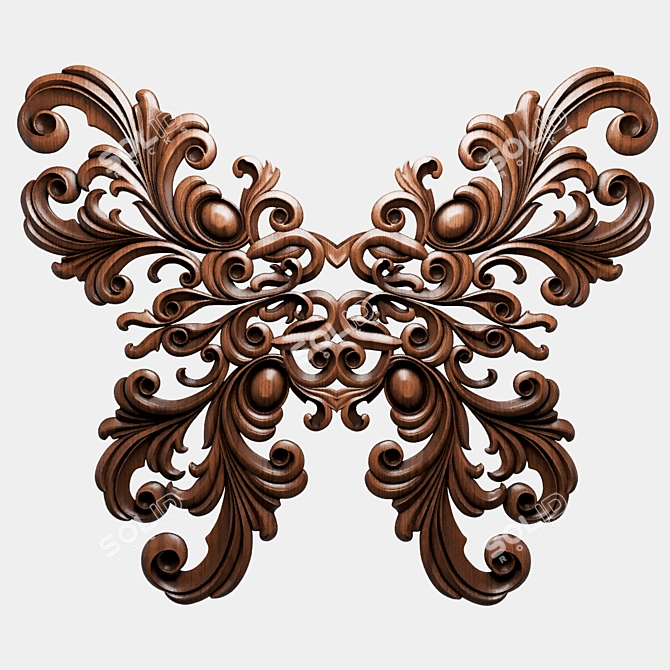 Butterfly Wood CNC Model 3D model image 1