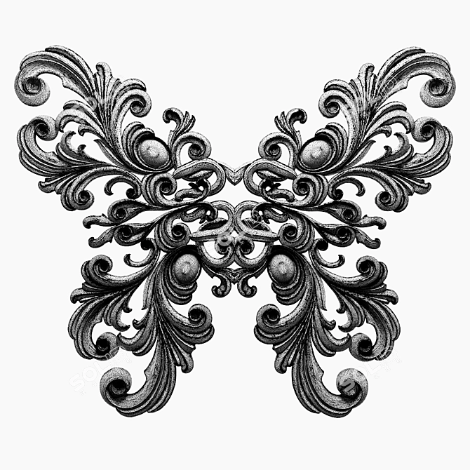 Butterfly Wood CNC Model 3D model image 3