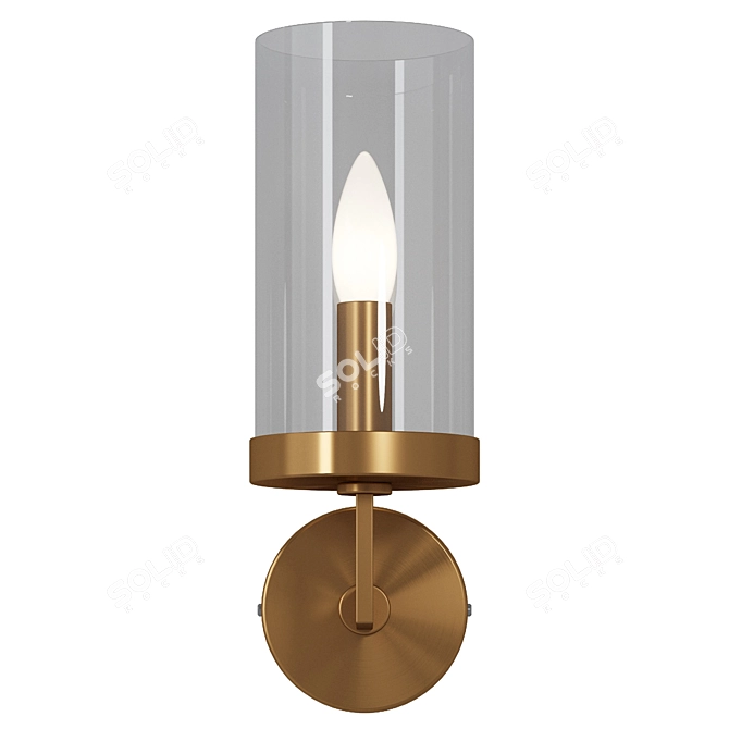 Modern Glass Wall Sconce Light 3D model image 3