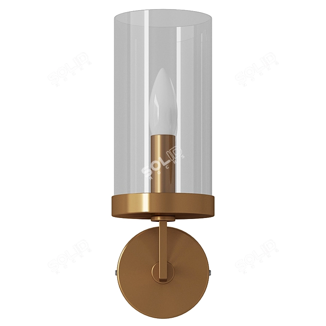 Modern Glass Wall Sconce Light 3D model image 4