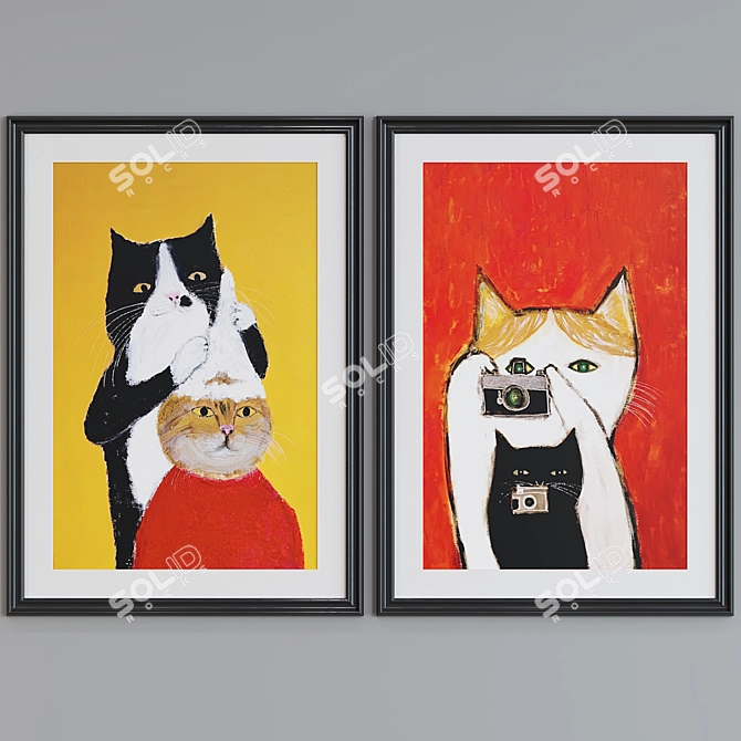 Cats & Cameras Frame Set 3D model image 2
