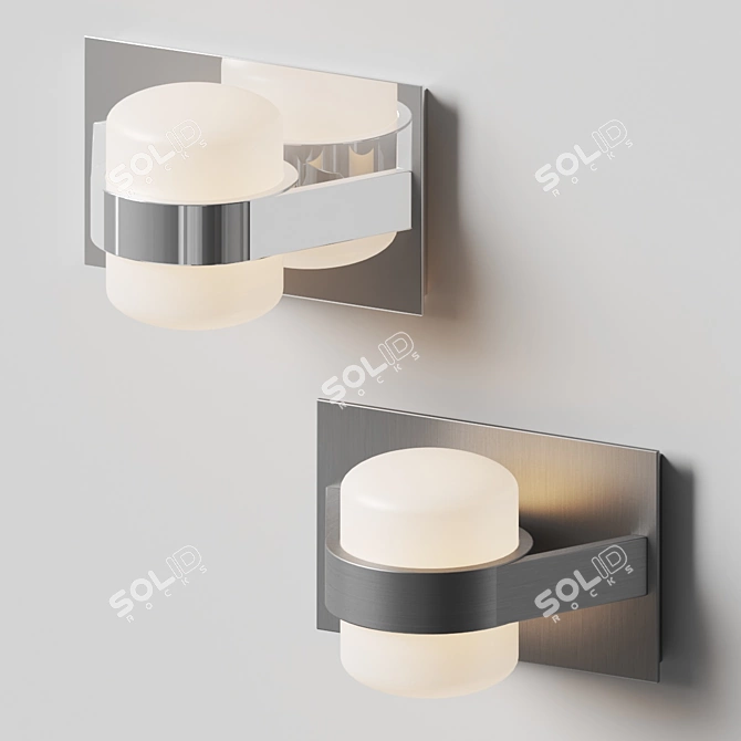 Contemporary Orbit LED Wall Sconce 3D model image 3