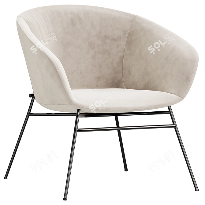 Modern Upholstered Armchair Love (Translations available) 3D model image 1