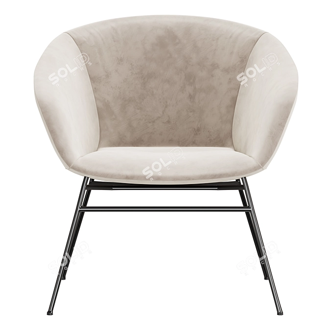 Modern Upholstered Armchair Love (Translations available) 3D model image 2