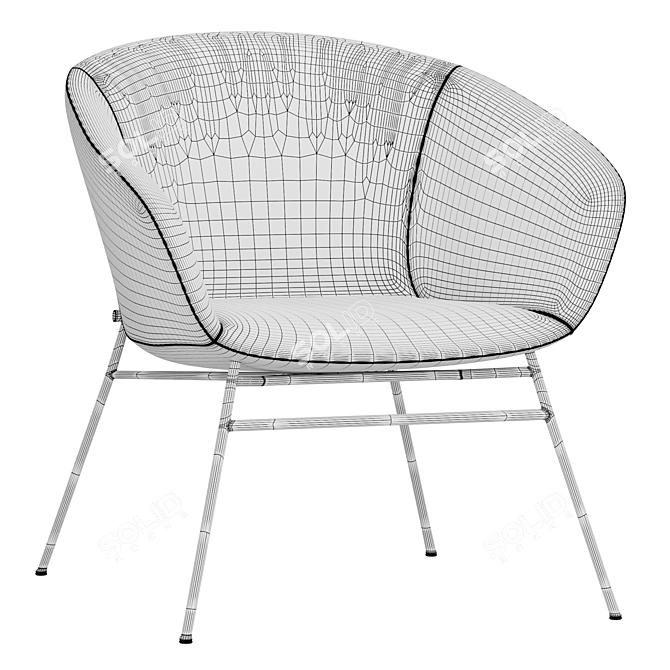 Modern Upholstered Armchair Love (Translations available) 3D model image 4