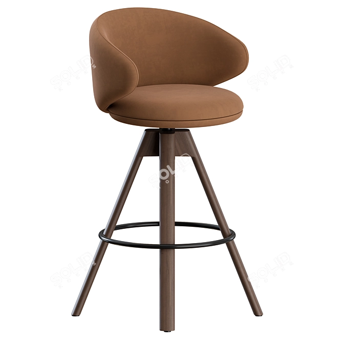 Sleek Belle ST-4WL Stools Set 3D model image 2