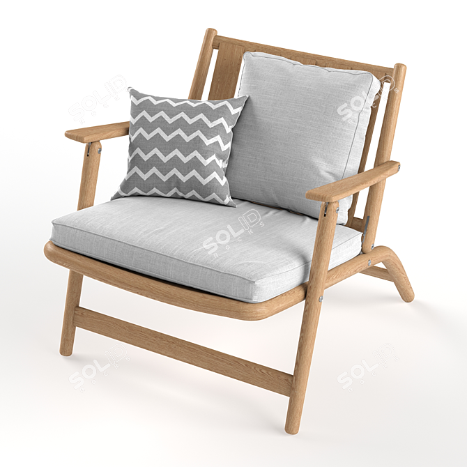 Roda Levante Modern Armchair 3D model image 4