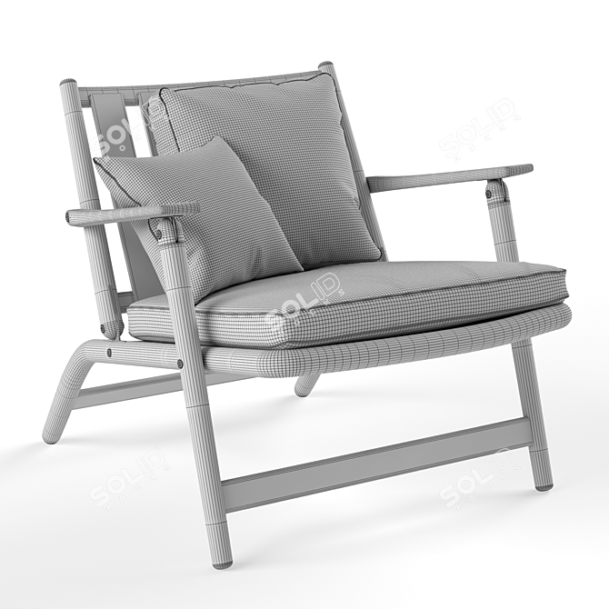 Roda Levante Modern Armchair 3D model image 5