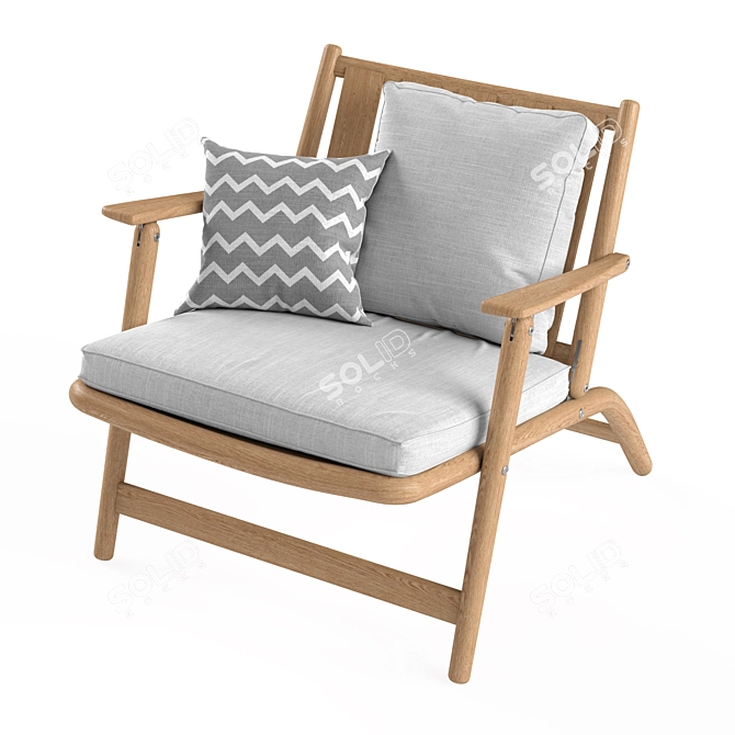 Roda Levante Modern Armchair 3D model image 9