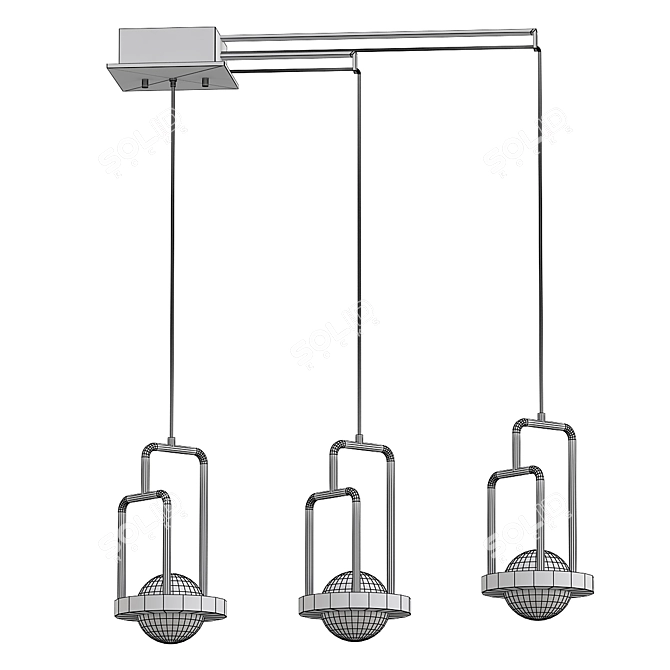 Sleek Dighton CH Pendant Lamp 3D model image 2