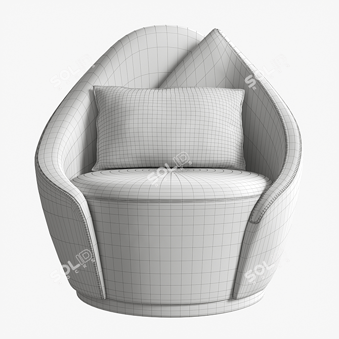 Sophisticated Armchair by Beth Asnaghi 3D model image 2