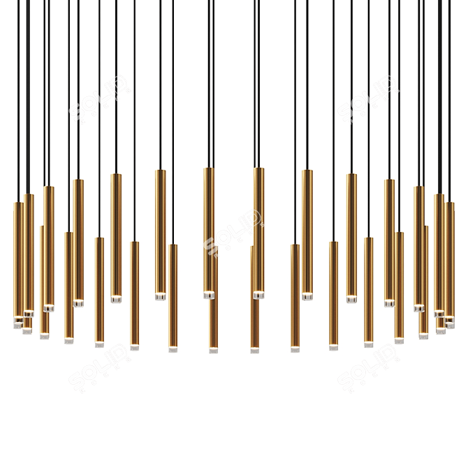 Grok Candle Chandelier Vray Corona 3D model image 1