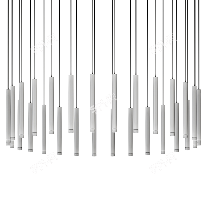 Grok Candle Chandelier Vray Corona 3D model image 4