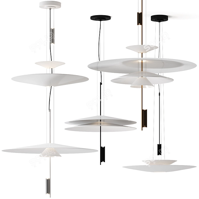 Vibia Flamingo Pendant Light Fixture 3D model image 5