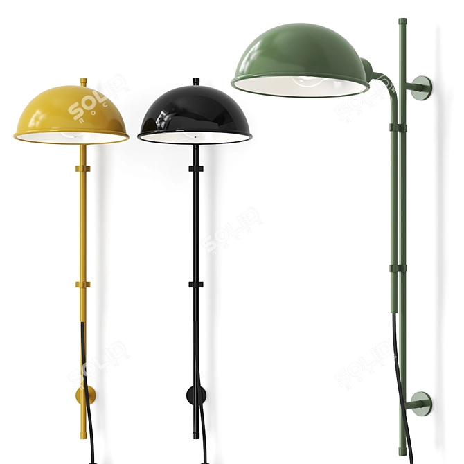 Funiculi Marset Terracotta Wall Lamp 3D model image 1