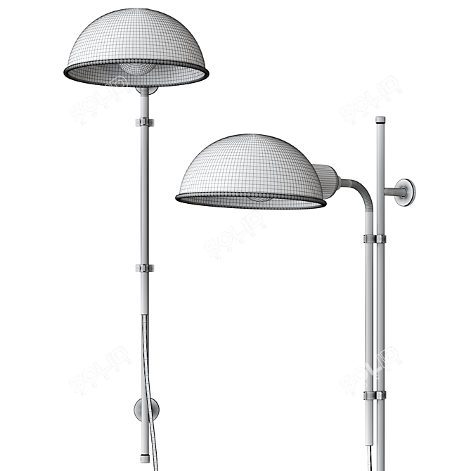 Funiculi Marset Terracotta Wall Lamp 3D model image 2