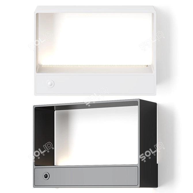 Sleek Kira Wall Lamp Fixture 3D model image 2