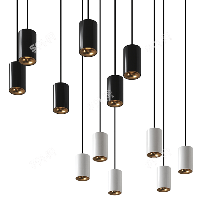 Modern Pendant Lamp Kompas Lights 3D model image 2