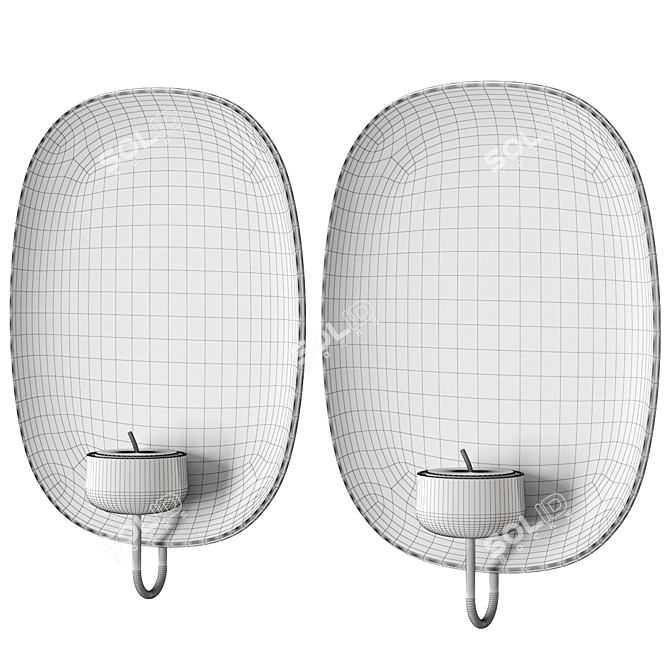 Classic Brass Votive Candlestick Holder 3D model image 2