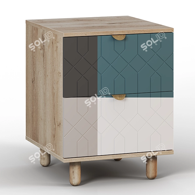 Tedjons Bedside Table in All Colors 3D model image 2