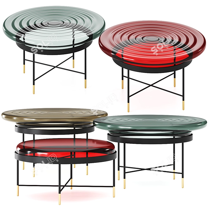 Contemporary Bilboquet Coffee Table - Vray/Corona 3D model image 1