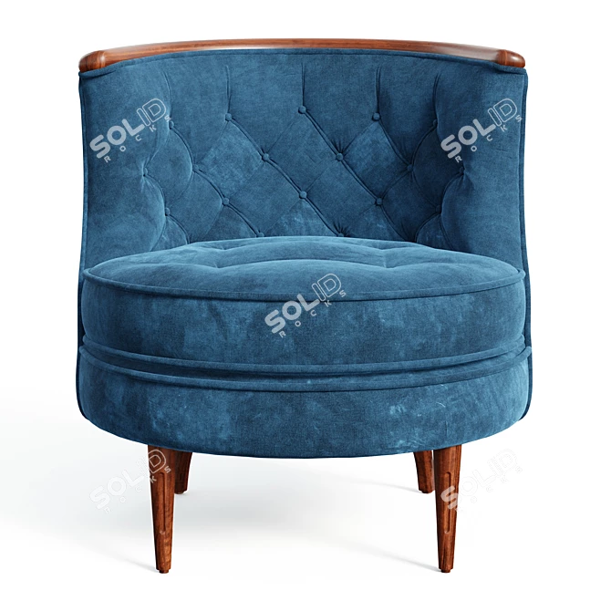Midcentury-Inspired Bixby Lounge Chair 3D model image 2