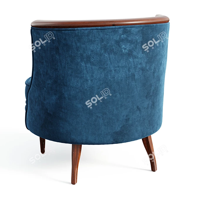 Midcentury-Inspired Bixby Lounge Chair 3D model image 4