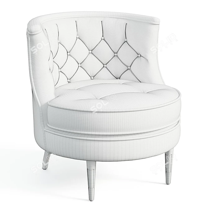 Midcentury-Inspired Bixby Lounge Chair 3D model image 6