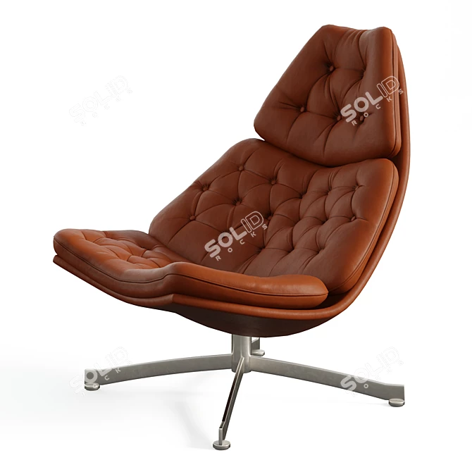 Swivel Armchair F587-F588 Comfort 3D model image 2