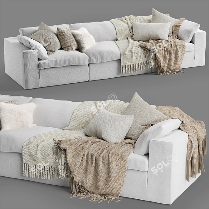 Modern Mateo Modular Sofa 3D model image 1