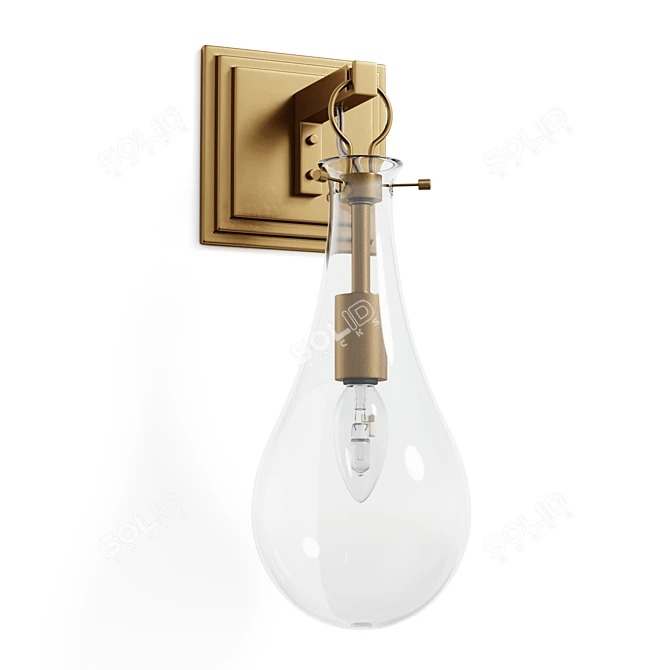 Dewdrop Glass Wall Sconce 3D model image 1