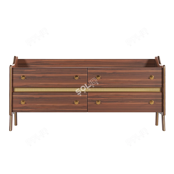 Modern Sideboard Chest 3D Model 3D model image 1