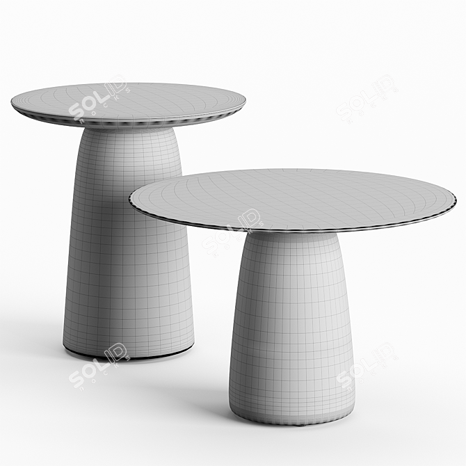 Teak Dunes Tables Tribù 3D model image 2