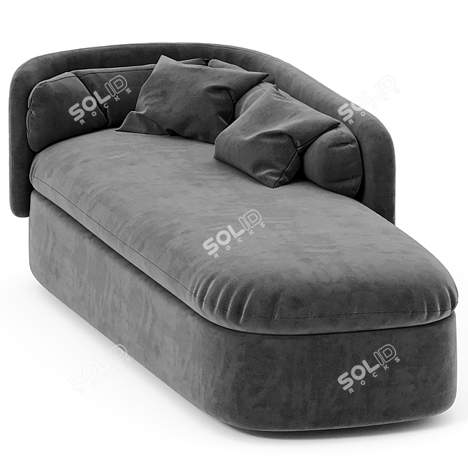 Contemporary Left Arm Chaise Sofa 3D model image 2