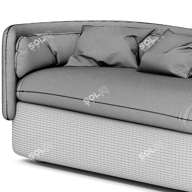 Contemporary Left Arm Chaise Sofa 3D model image 4